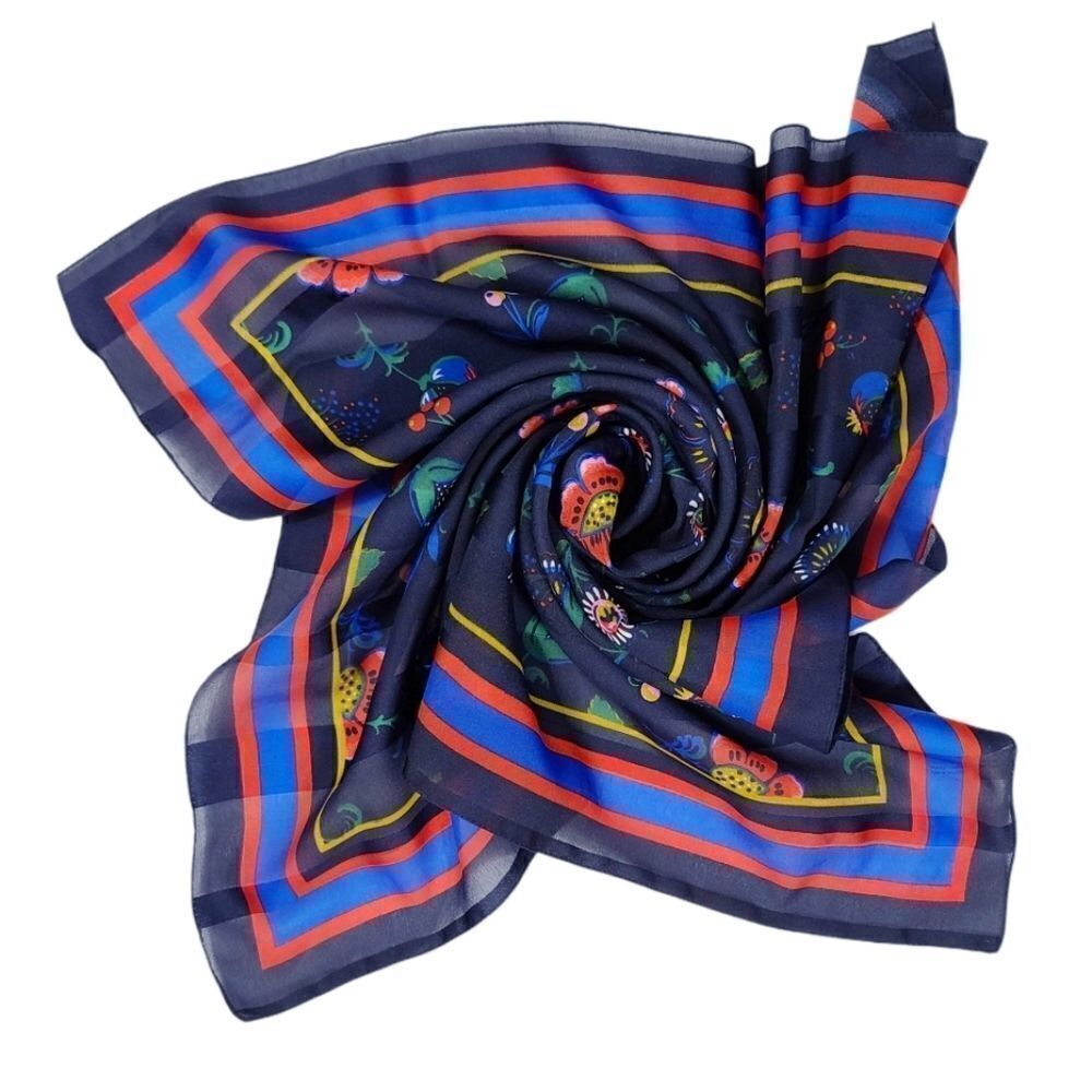 Vintage LEONARD Silk Floral Paris square scarf